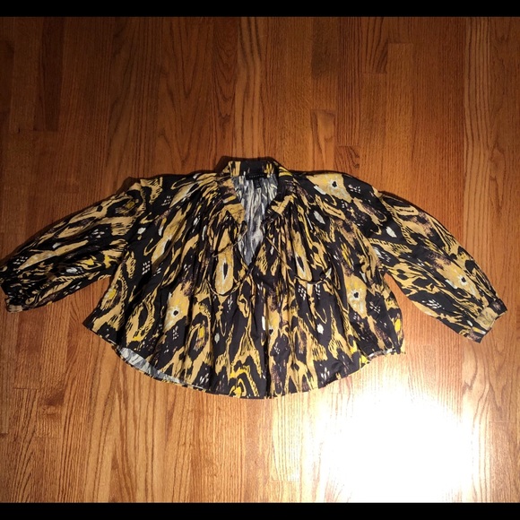 TOPSHOP 100% Cotton Oversized Cropped Blouse. Size 6. - Picture 1 of 15